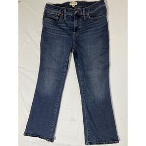 Madewell Women's Mid Rise Kick Out Jeans Size 31 Cali Demi-Boot Hi Waisted Blue